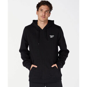 Reebok Men Identity Fleece Pullover Hoodie Black Size XL